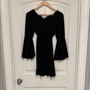 Joy Joy Elegant Black Long Sleeve Dress